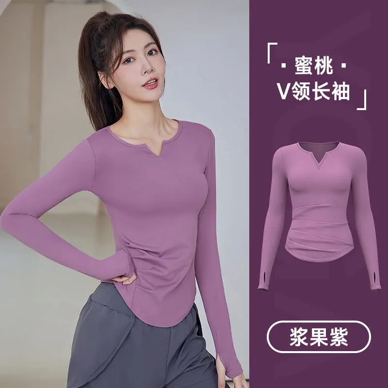 Long Sleeve Workout Shirts for Women Running Yoga Top Slim plus Fleece Lined Base Layerl Winter Athletic T-Shirt