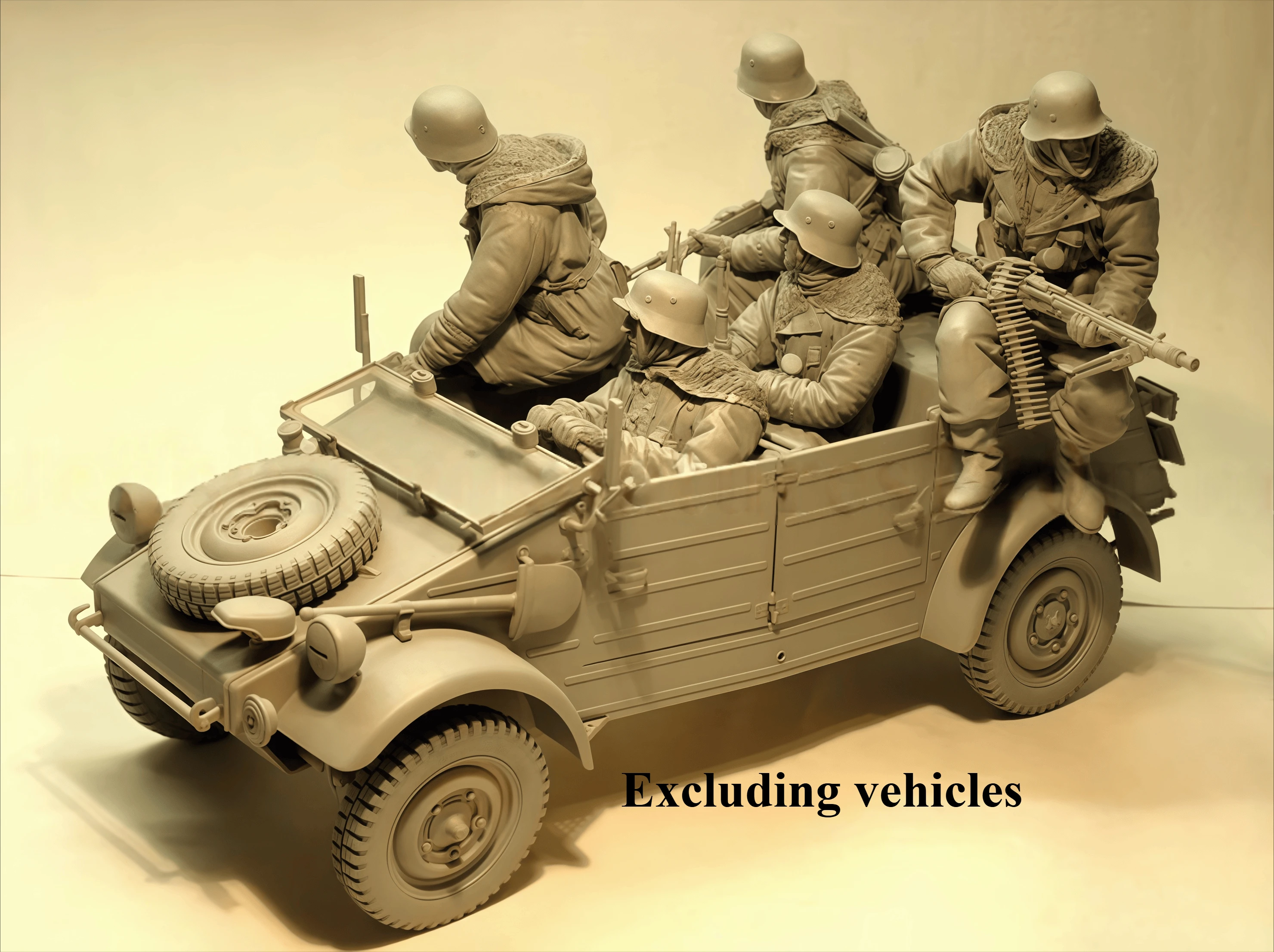 Zestaw do składania modelu żywicznego 1/16 Gk, Pancernik 5-osobowy, Model niepomalowany