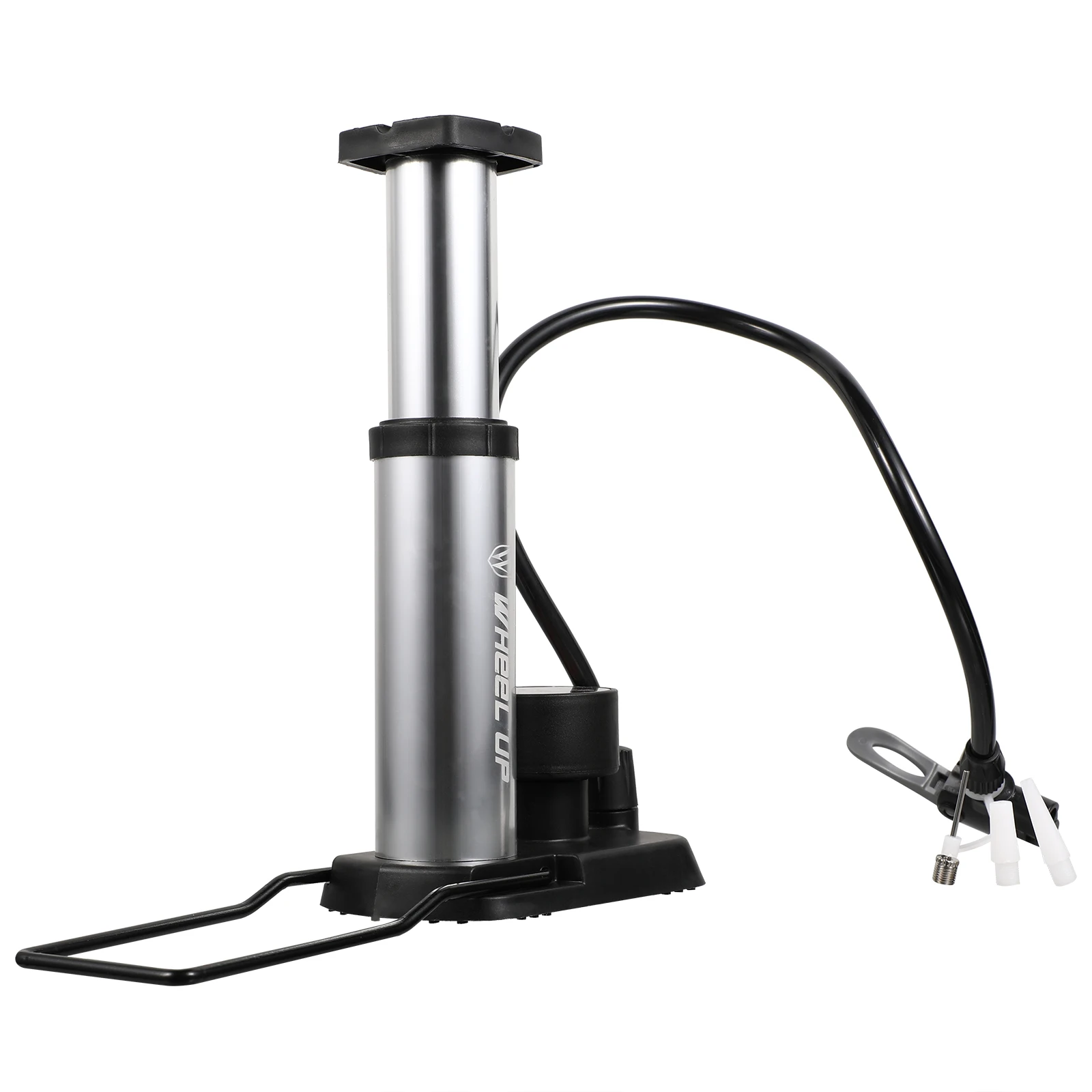

High Pressure Foot Pump Portable Tire Floor Pump for Bike Cylinder Multi Valve Types Non Slip Pedal Durable Design Suitable