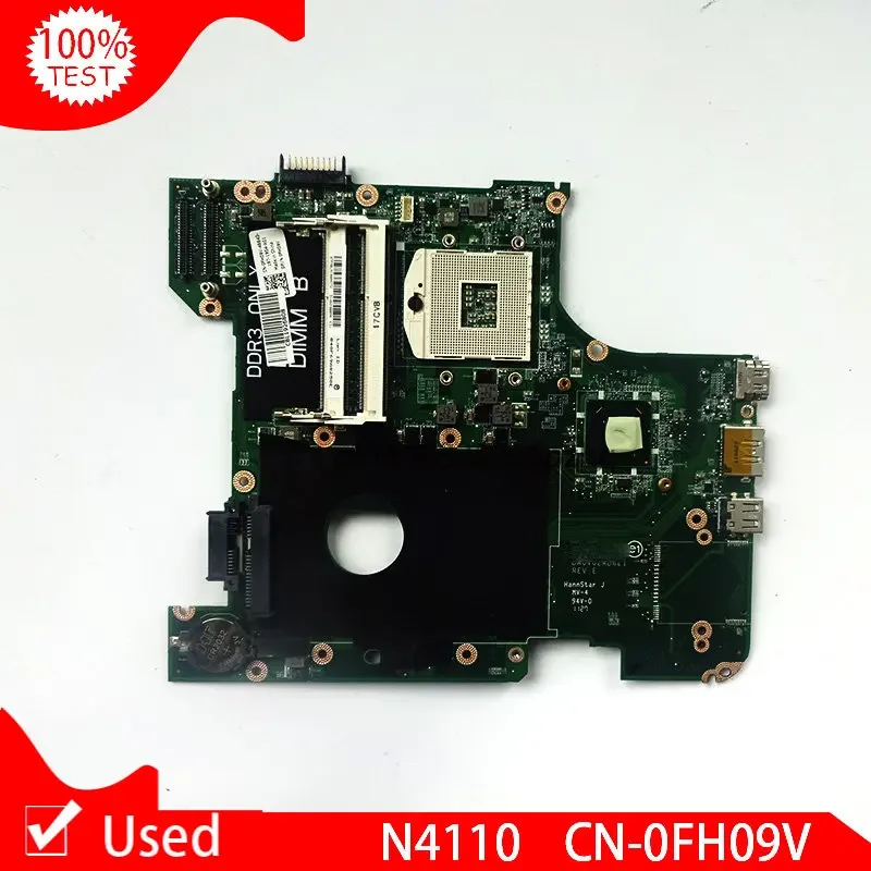 

Used DA0V02MB6E1 Laptop Motherboard For DELL Inspiron 14R N4110 CN-0FH09V HM67 Mainboard DDR3