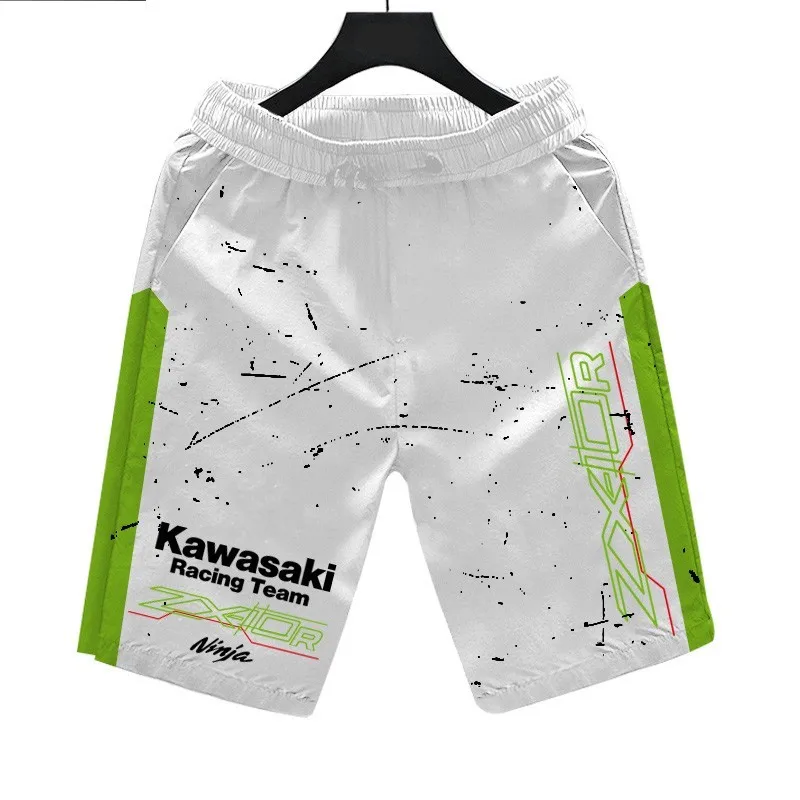 Kawasaki New Men's Padel Sport Shorts Summer Male Breathable Tennis Shorts Quick-Drying Motorcycle Trousers Running Sportwear