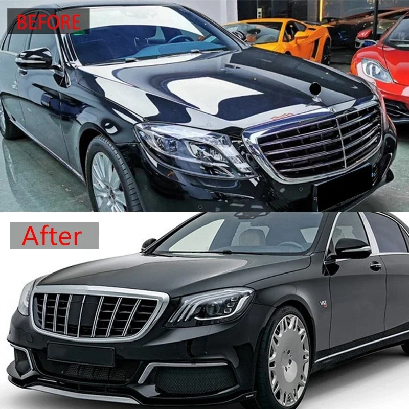 Brabus Style Front Grille Facelift Grilles Mesh Grill for Mercedes Benz W222 S-Class S550 S400 S450 S500 S560 Air Intake Grille