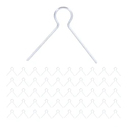 50pcs Round Christmas Metal Hook Spring Wire Hanger Cap 1/2