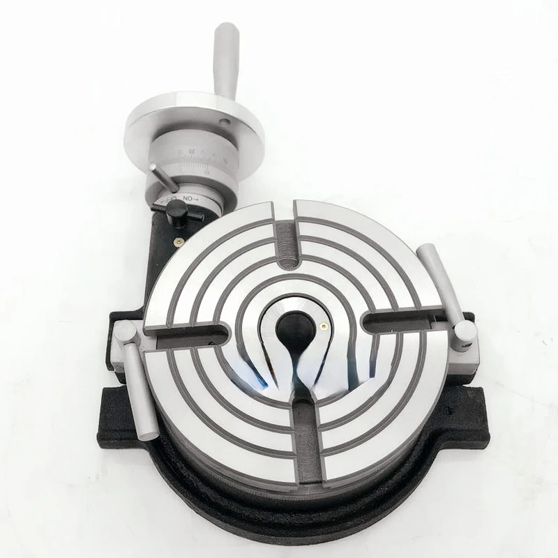 Máquina fresadora de placa de indexação horizontal, 6 polegadas e 8 polegadas, divisor de mesa rotativa, cabeça de indexação, mesa rotativa