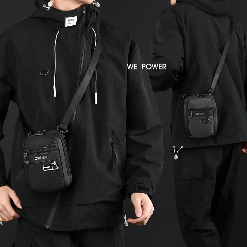 Nylon lightweight and simple single-shoulder bag for daily commuting on the street, compact and portable cross-body bag
