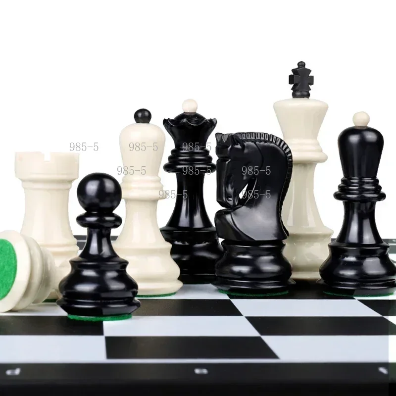 Standard Heavy Plastic Large Chess Pieces Excluding Board Nonmagnetic Home Entertainment Game