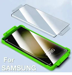 Protector de pantalla de vidrio a prueba de explosiones para Samsung Galaxy S23, S22, S21, S20, S24, NOTE 20, 10, Ultra 9, 8 PLUS, con instalación