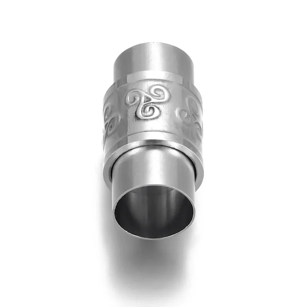 Foro di chiusura magnetica in acciaio inossidabile Cavo in pelle da 8 mm Chiusura con magnete Fibbia Bracciale fai da te Forniture Componenti per la