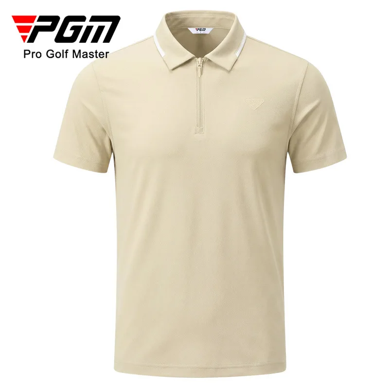 

Мужская футболка с короткими рукавами PGM Golf, летние быстросохнущие рубашки-поло с воротником, одежда, топ YF880