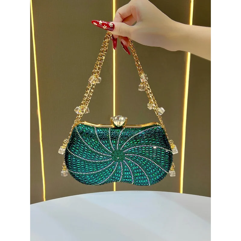 

Luxury Sparkling Diamond Banquet Bag Women's Bag Fashion Dress Evening Dress Bag Wedding Handbag