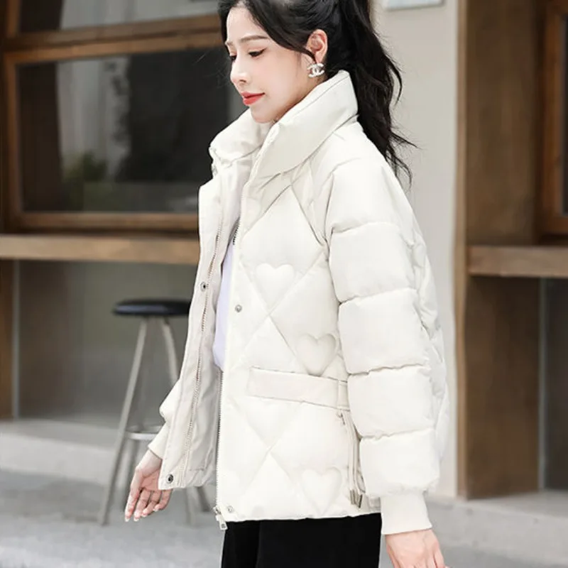2023 New Women Down Cotton Coat Winter Jacket Short Parkas Loose Thick Outwear Leisure Time Given To Philandering Overcoat