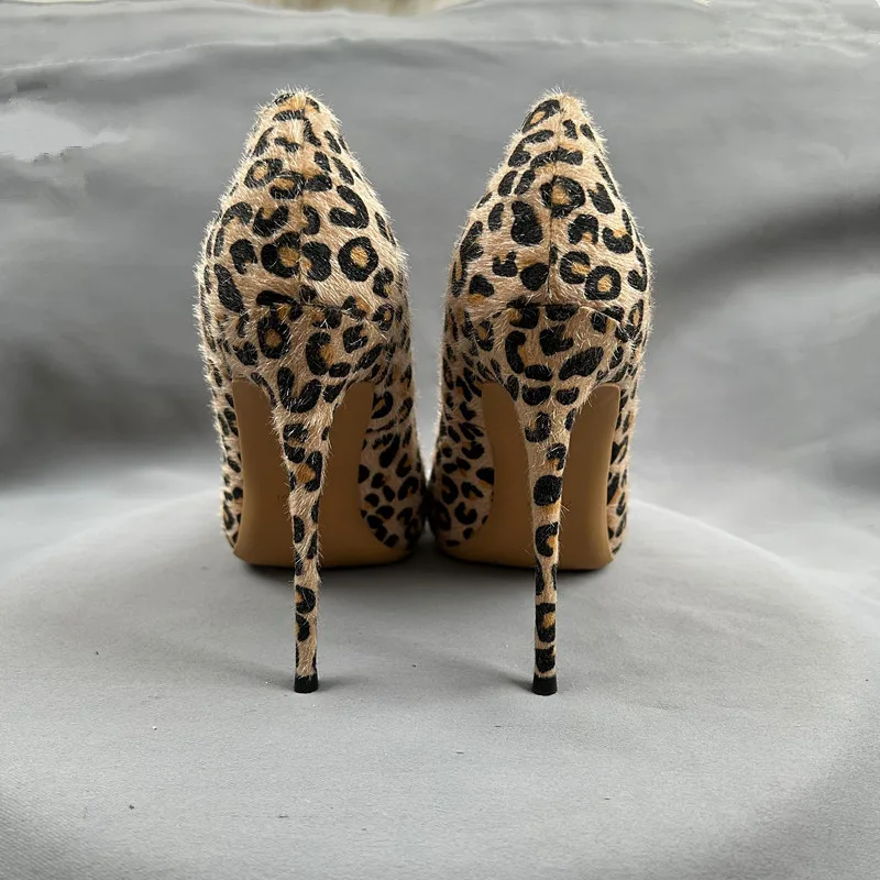 Tikicup مثير موضة ليوبارد طباعة أشار تو عالية الكعب للنساء أنيقة سيدة خنجر مكتب والحفلات فستان مضخات ملابس يومية