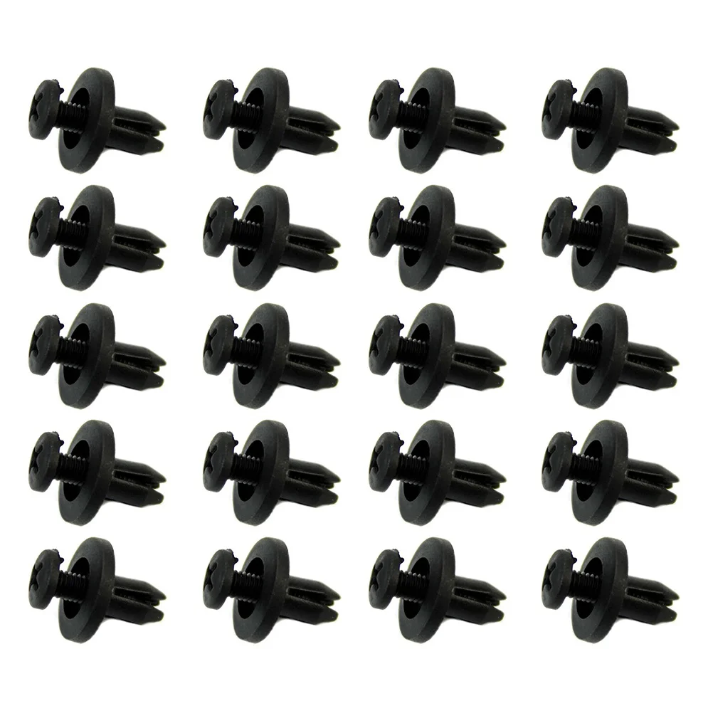 

50Pcs Car Push Retainer Clips Heavy Duty ABS Trim Fasteners for Bumper Door Panel Wheel Arch Floor Attachments Body Molding