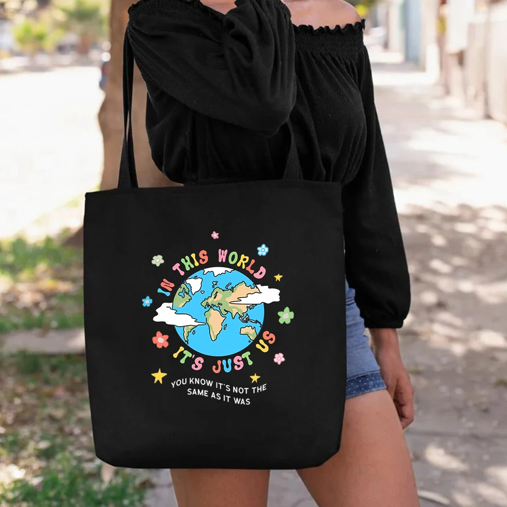 HS Love on Tour Tote Bag Cute Women Y2k Harrys House Inspired Travel Bag As It Was Retro 90s Shopping Bag Eco-Friendly Tote Bags