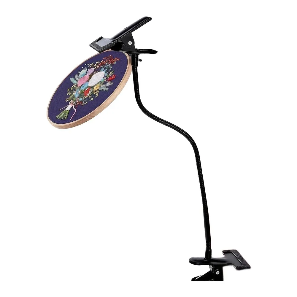 Gooseneck Embroidery Stand Compatible with Stitch Needlepoint and Fabric Craft Projects Requiring For Hands-Free Use
