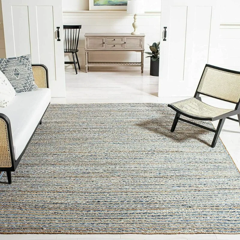 

Rug Natural Denim Jute Braided Style Reversible Rug Rustic Look Modern Carpet