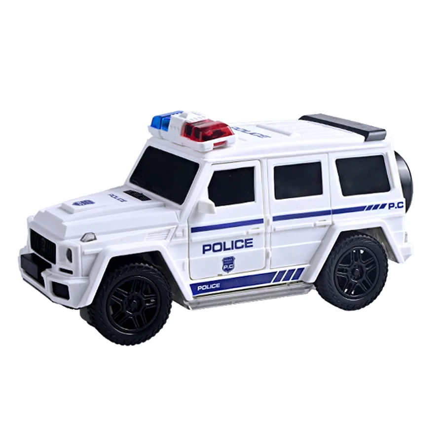 

Children Puzzle Toy Car Electric Open Door Police Vehicle With Lights Music Off-road Vehicle Gimbal Car Model Boy Birthday Gift