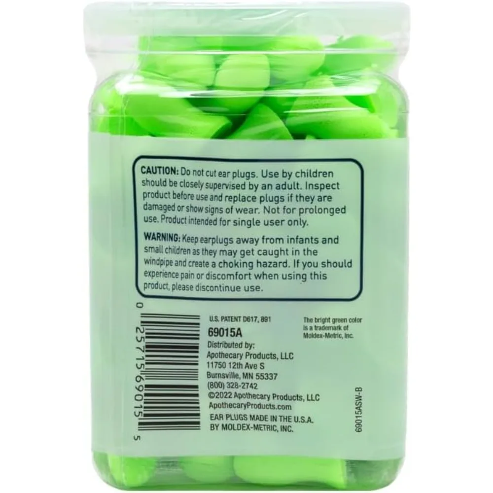 Foam Ear Plugs, 50 Pair for Sleeping, Snoring, Noise Cancelling, NRR 33, Green view 2