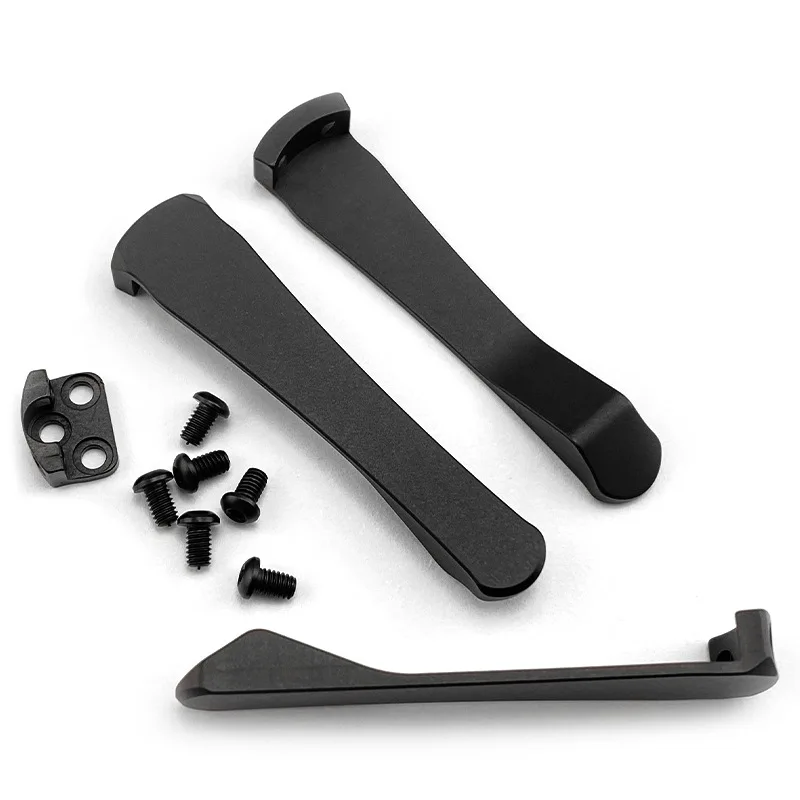 1 peça de clipes de bolso de liga de titânio Spyderco: compatíveis com facas Spyderco C81 e C223