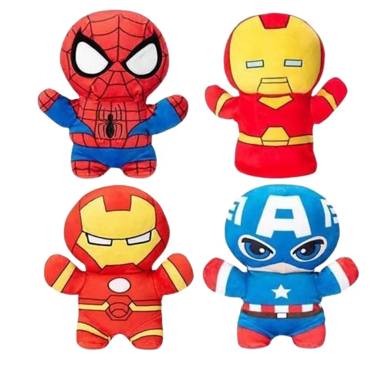 Avengers Alliance Marvel Series Spider-Man Iron Man Anime Peripheral Hand Puppet Plush Toy Doll Sending Friends Holiday Gifts