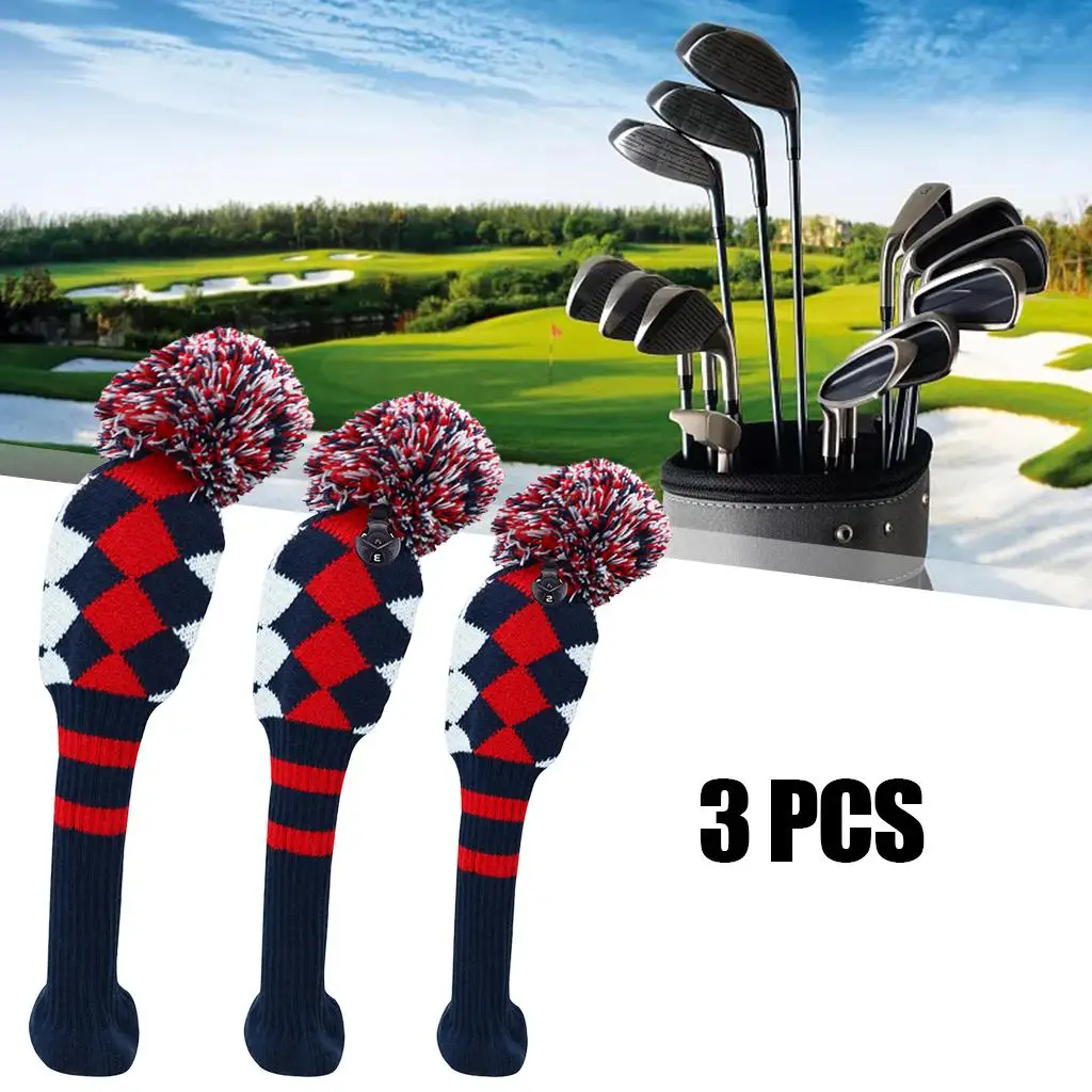 

3 чехла для клюшек Drivers Club Golf, защитные чехлы для гольф-клюшек, подарок для гольфиста