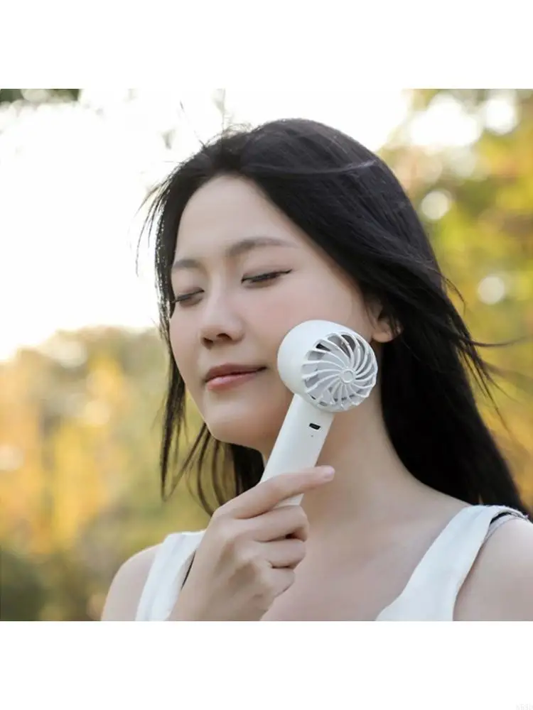 Miniature USB Rechargeable Desk Fan Adjustable Three Speed Handheld Cooling Fan N58D