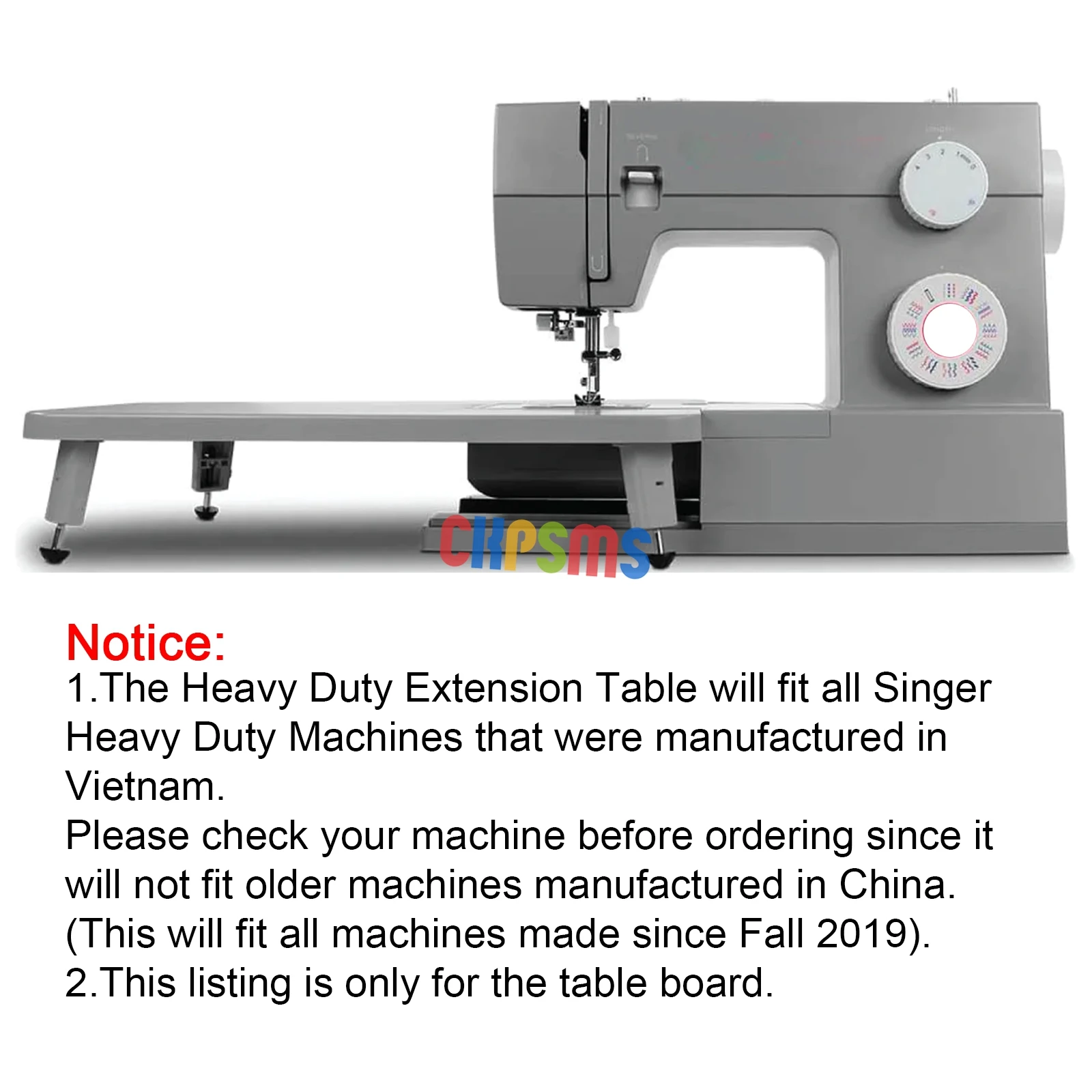 1PCS #KP-19242 EXTENSION TABLE FOR SINGER 4411, 4423, 4432, 4452 ,5511, 5523 Heavy Duty Sewing Machines