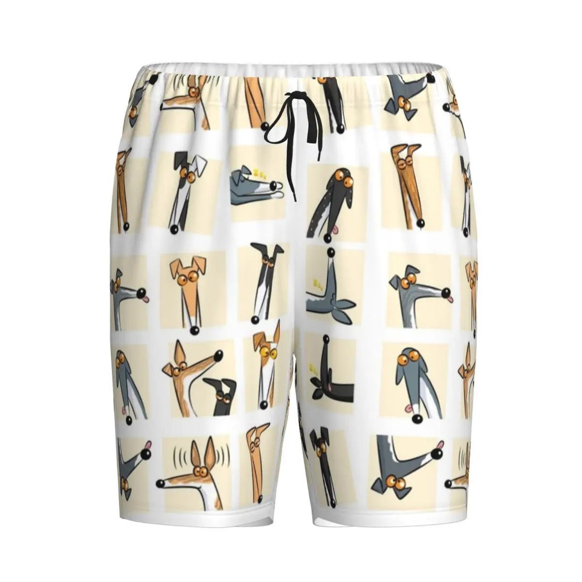 

Custom Greyhound Ears Big Red Shorts Sleeping Pants Men Pajama Pants Lounge Sleep Sleepwear Bottoms