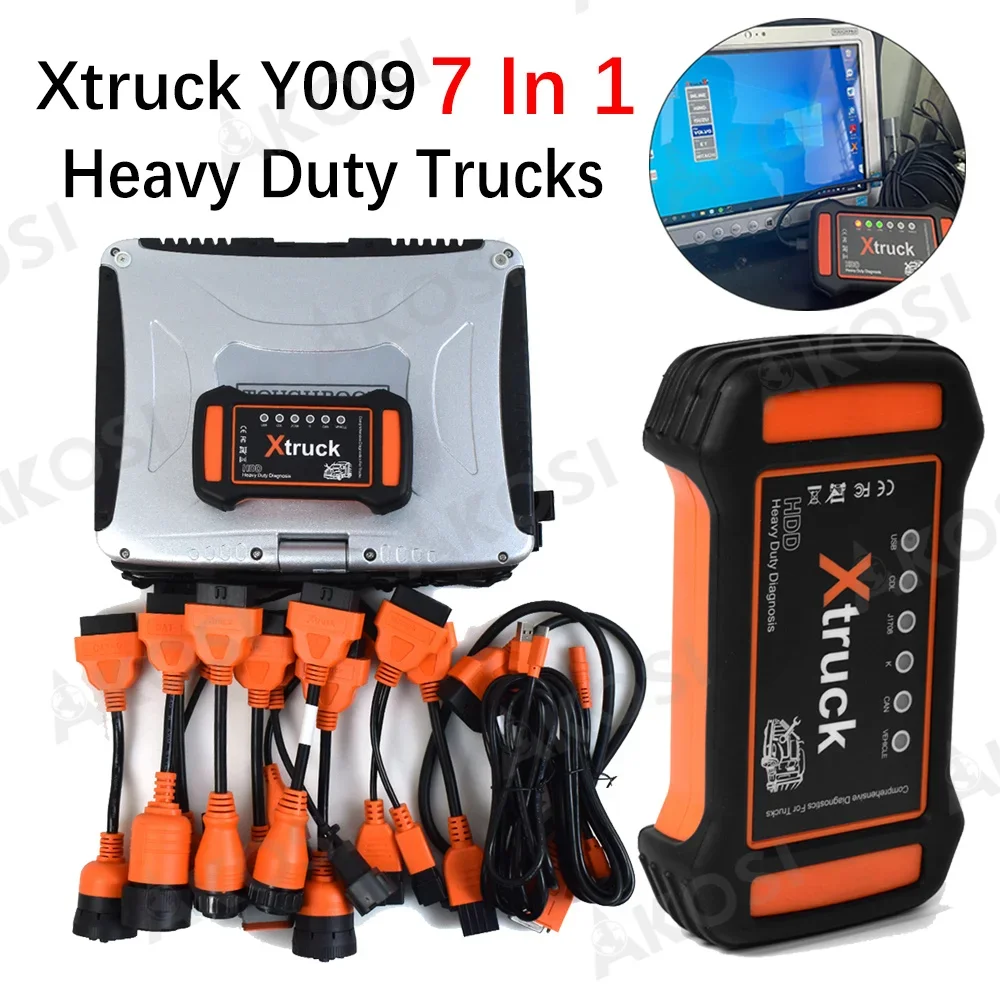 

Xtruck Y009 HDD с поддержкой ноутбука CF19, многобрендовая Профессиональная техника, тяжелые грузовые диагностические инструменты