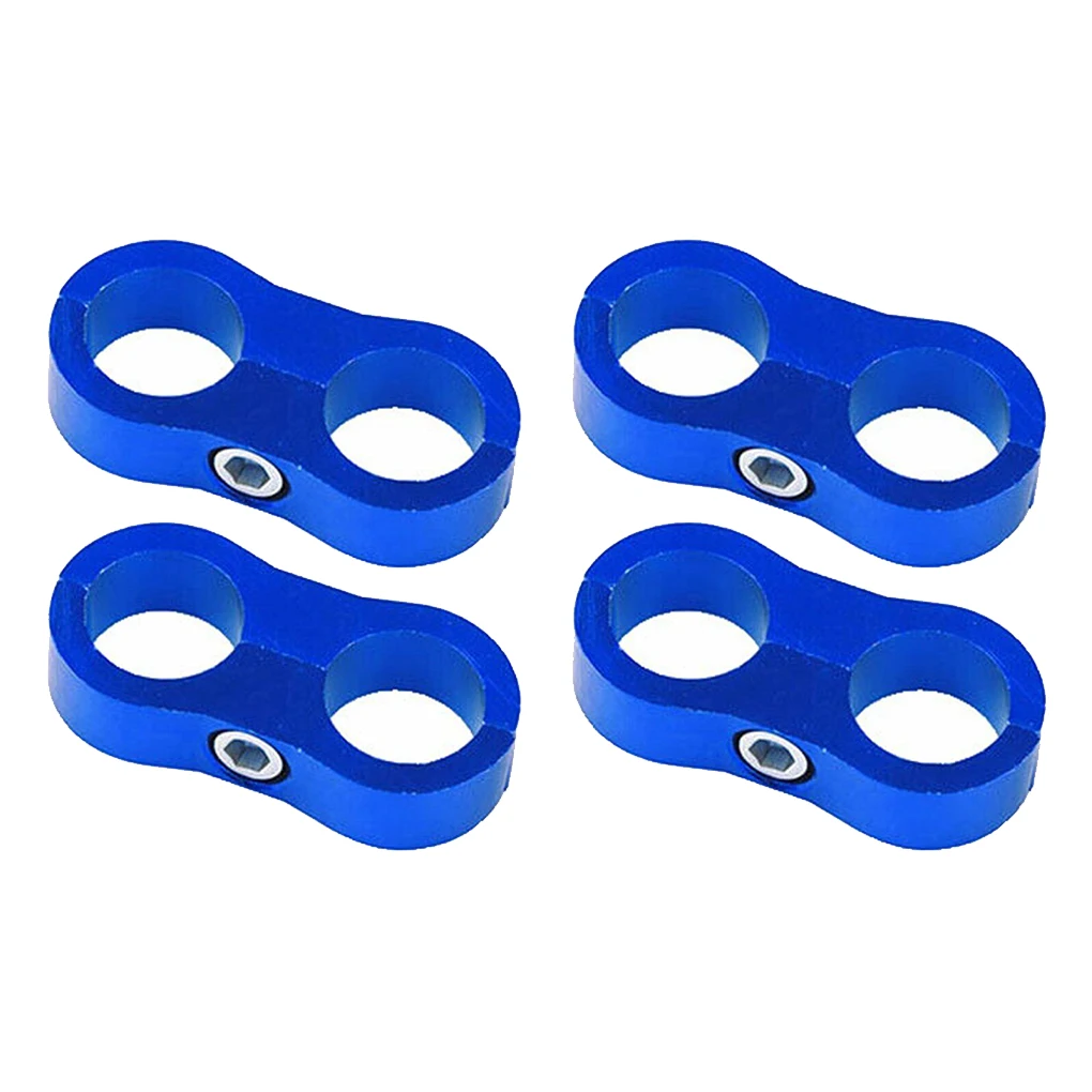 4Pcs/lot 6AN Hose Separator Clamp Bracket Adapter For 3/8