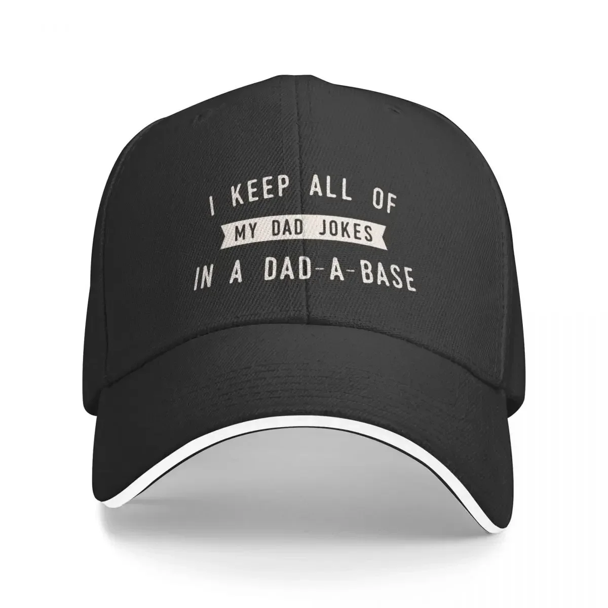 I Keep All of my Jokes in a Dad-a-base - Funny Fathers Day Dad Joke Baseball Cap Visor Snapback Cap For Girls Men's