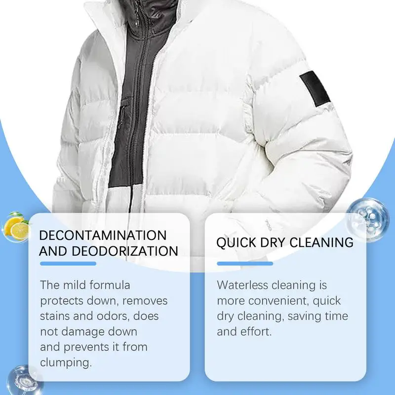 Two-in-one windbreaker dry cleaning agent 100ml down detergent Clothes detergent with brush Mild neutral detergent