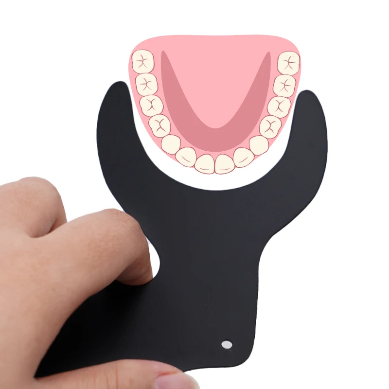 Dental Photo Contrast Black Background Board Autoclavable Dentistry Oral Cheek Plate with Scale Mark Orthodontic Tools