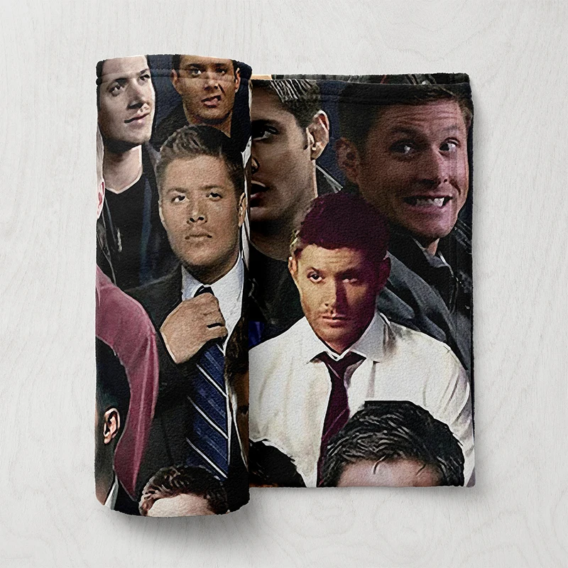 Gaslight Gatekeep Girlboss Dean Winchester Photo Collage Throw Blanket for Women Men Girls Boys Kids Pets Dogs Cats Couch Sofa