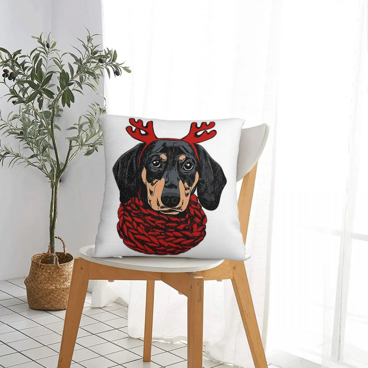 Dachshund Dog Funny Pillow Cases Wiener Sausage Doxie Cushion Cover Awesome Decorative Pillowcase for Home 18