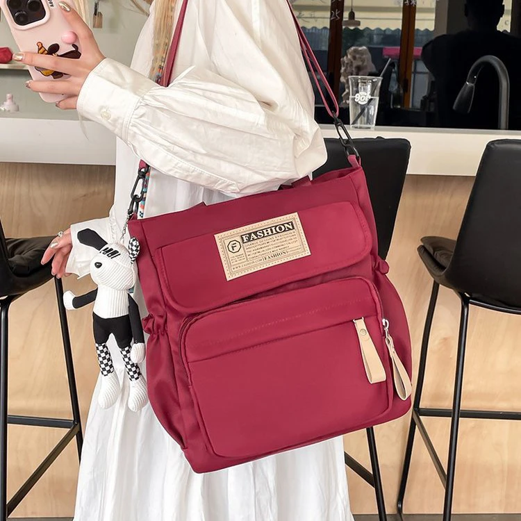 Fashionable Canvas Slant Bag for Junior And High School Students Boys And Girls Can Carry Books Handbags Soft And Washable