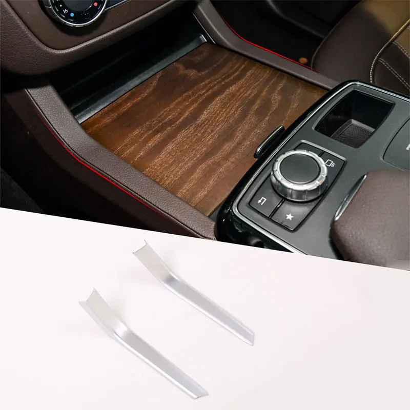 

For Mercedes Benz GLE W166 ML GL GLS X166 2013-2019 Car Center Console Water Cup Holder Trim Covers car Interior Accessories