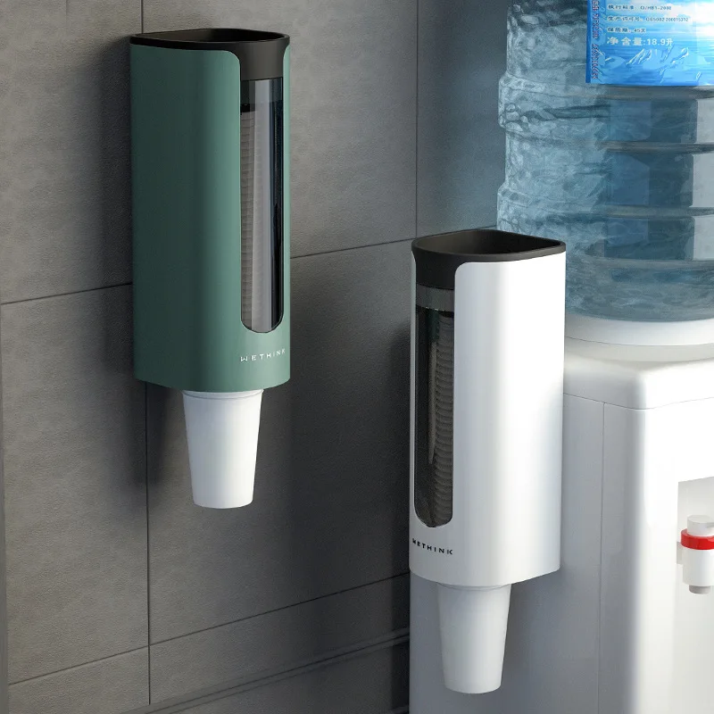 

kitchen Dispenser Automatically Drop Cup Remover Wall Mounted Disposable Paper Cups Dispenser Plastic Cup living room Container
