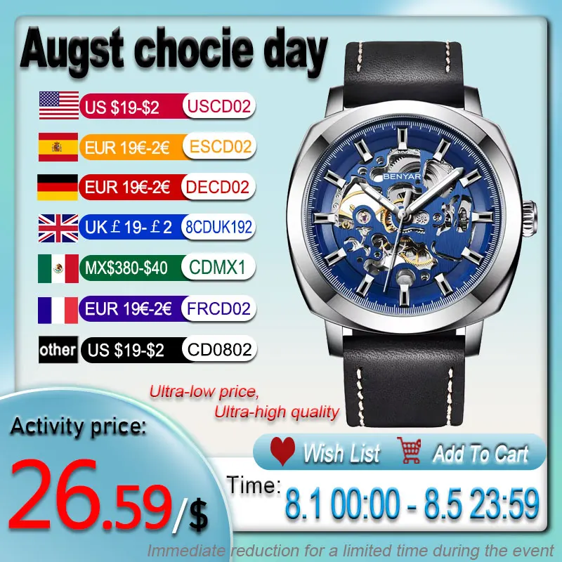 BENYAR Men's Watches Top Brand Luxury Business Automatic Mechanical Watch Men Waterproof Sport Wrist Watches Relogio Masculino