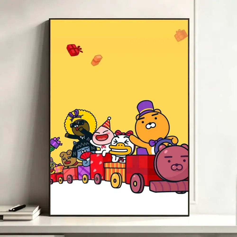 Top Selling Kakao F-Friends Cute  Poster Waterproof Wall Art Sticker For Bar Living Room Vintage Decor High Quality Print Gift
