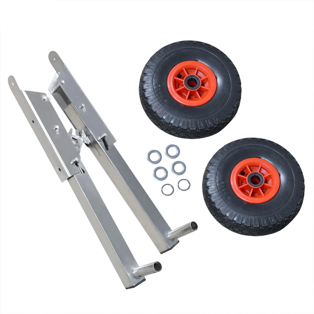 

Boat Launching Wheels Stainless Steel Boat Launching Dolly With PU Non Inflatable Solid Wheel For Inflatable Boat Aluminum Boat