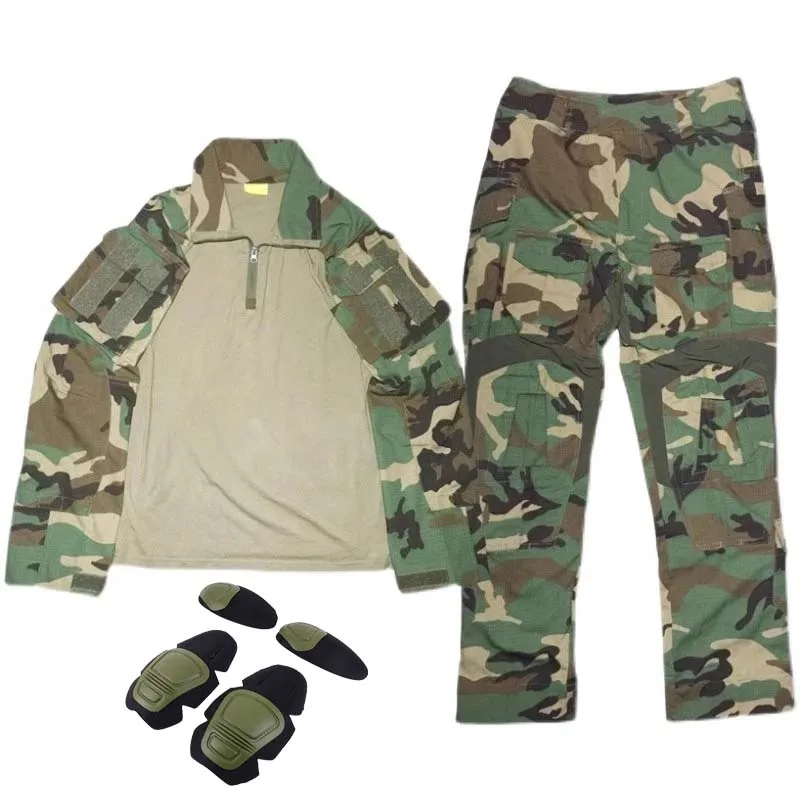 

Tactical Uniform Sets Gen3 Mens Camo Suits Outdoor Hunting Shirt Pants Tops Elastic Duty Sets Cargo Trousers Windproof Workwear
