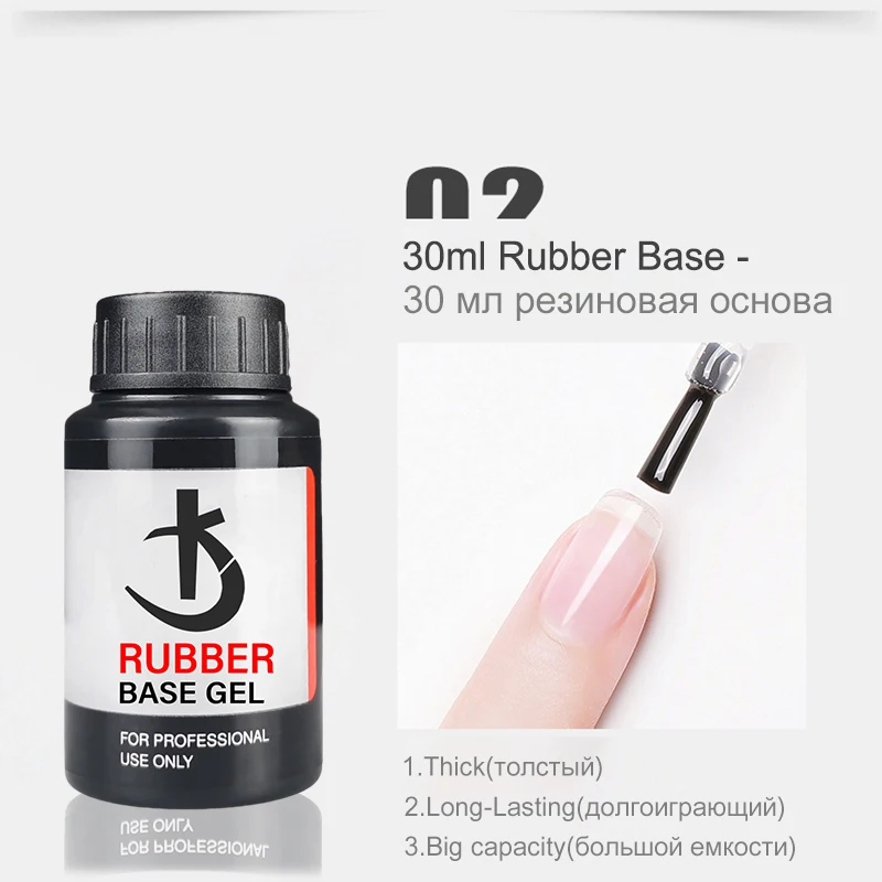 KODI JYJ Basis- und Überlack für Gel-Nagellack Säurefreier Primer Hybrid-Lack Semi-Permanent Matt-Top Coat Dicke Gummi-Basis