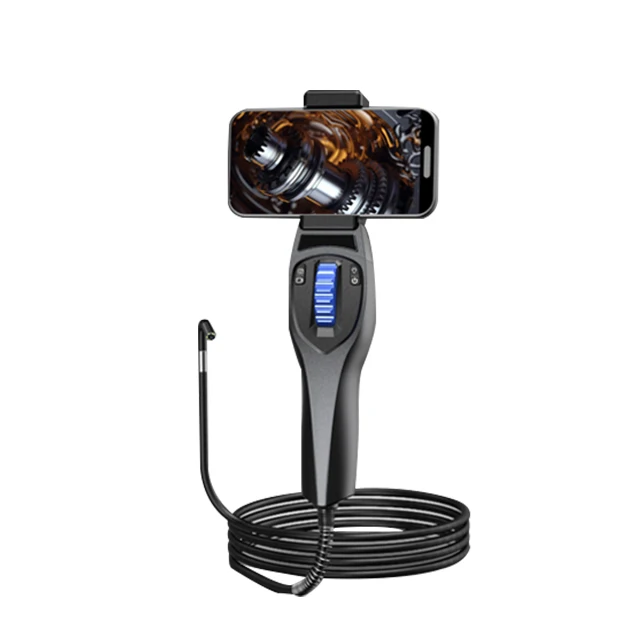 hit product360°Two-Way Rotation Endoscope Camera with Light Articulating Borescope with Semi-Rigid Snake Camera for iPhone Andro