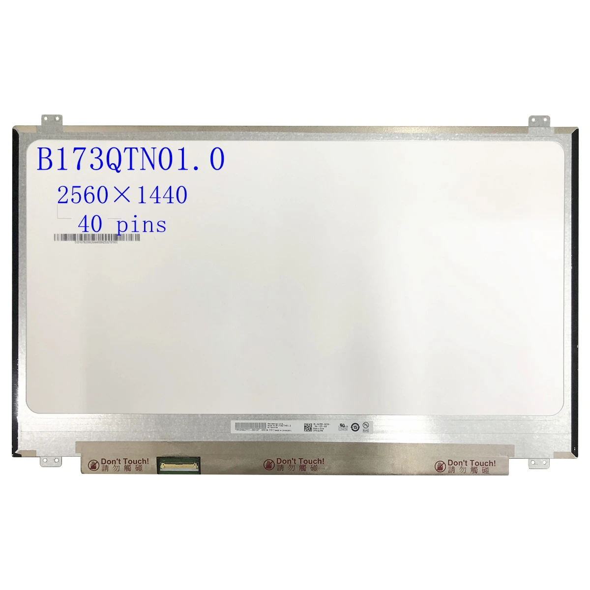 

B173QTN01.0 Fit B173QTN01.1 B173QTN01.2 120Hz 72% color QHD 2560*1440 edp 40pins Lcd screen Display