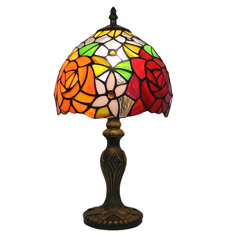 European Retro Style Floor Lamps Art Glass LED Standing Light Living Room Sofa Church Luxury Home Decoration Lighting Fixtures