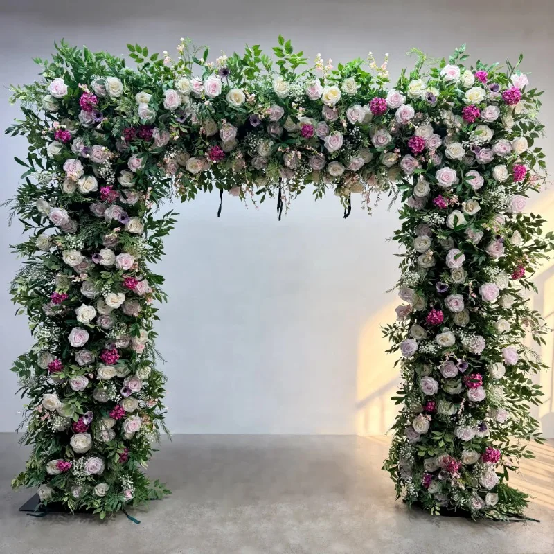 

Высококачественные шелковые цветы, свадебная арка, искусственная цветочная арка для свадебного украшения