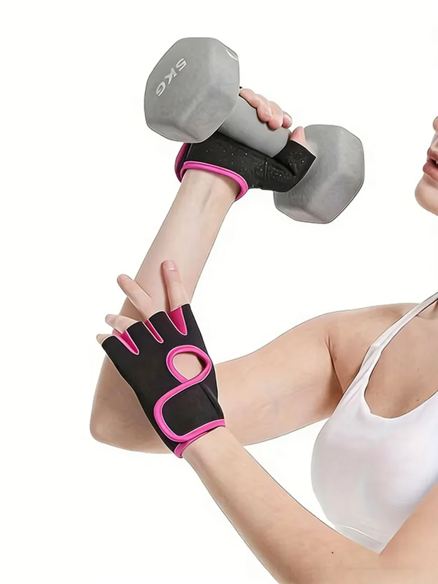 AliExpress NONE Outdoor Cycling Half Finger Gloves Anti Slip Breathable Gym Training Wrist Protection Palm Shock-absorbing Protective Gloves