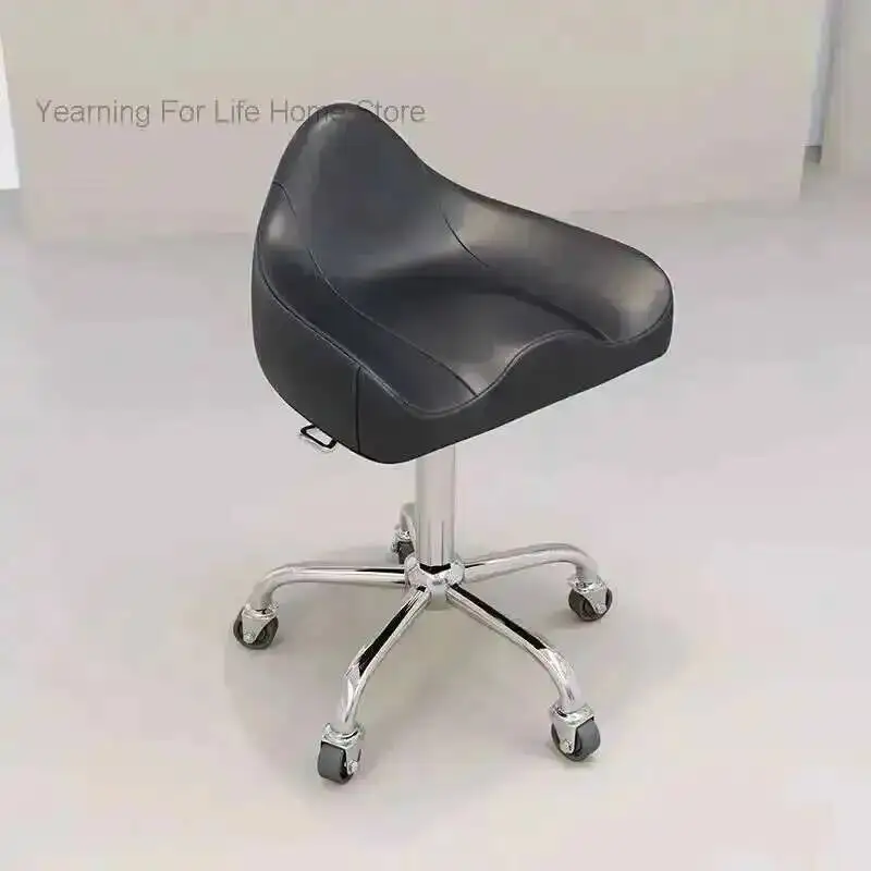 

Chairs Nordic Iron Barber Salon Wrought Beauty Special Barber Chair Modern Rotating Lifting Stool with Wheels Home Makeup Chair