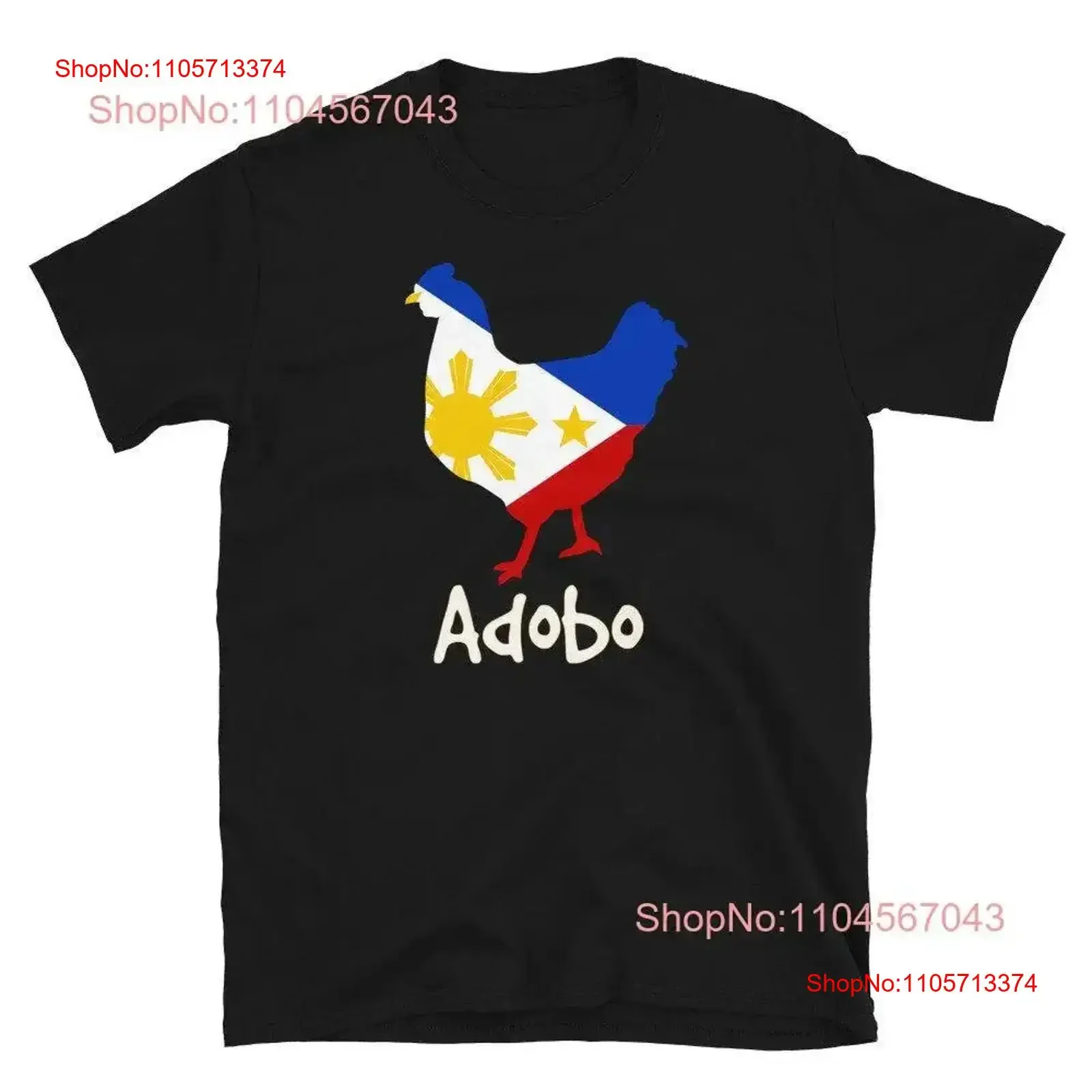 Funny Filipino Chicken Adobo Philippines Flag Pinoy Cool T Shirt vintage Washed Soft Slightly Top For Everyday Wear Comfortable